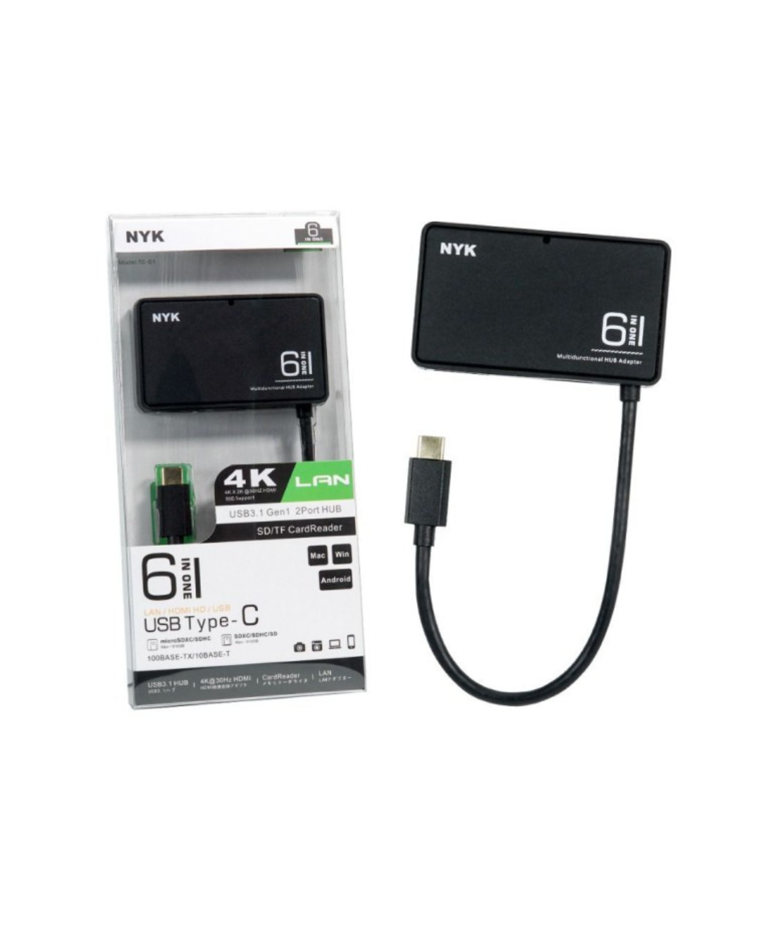 Converter Type C to 6 in1 NYK TC-61