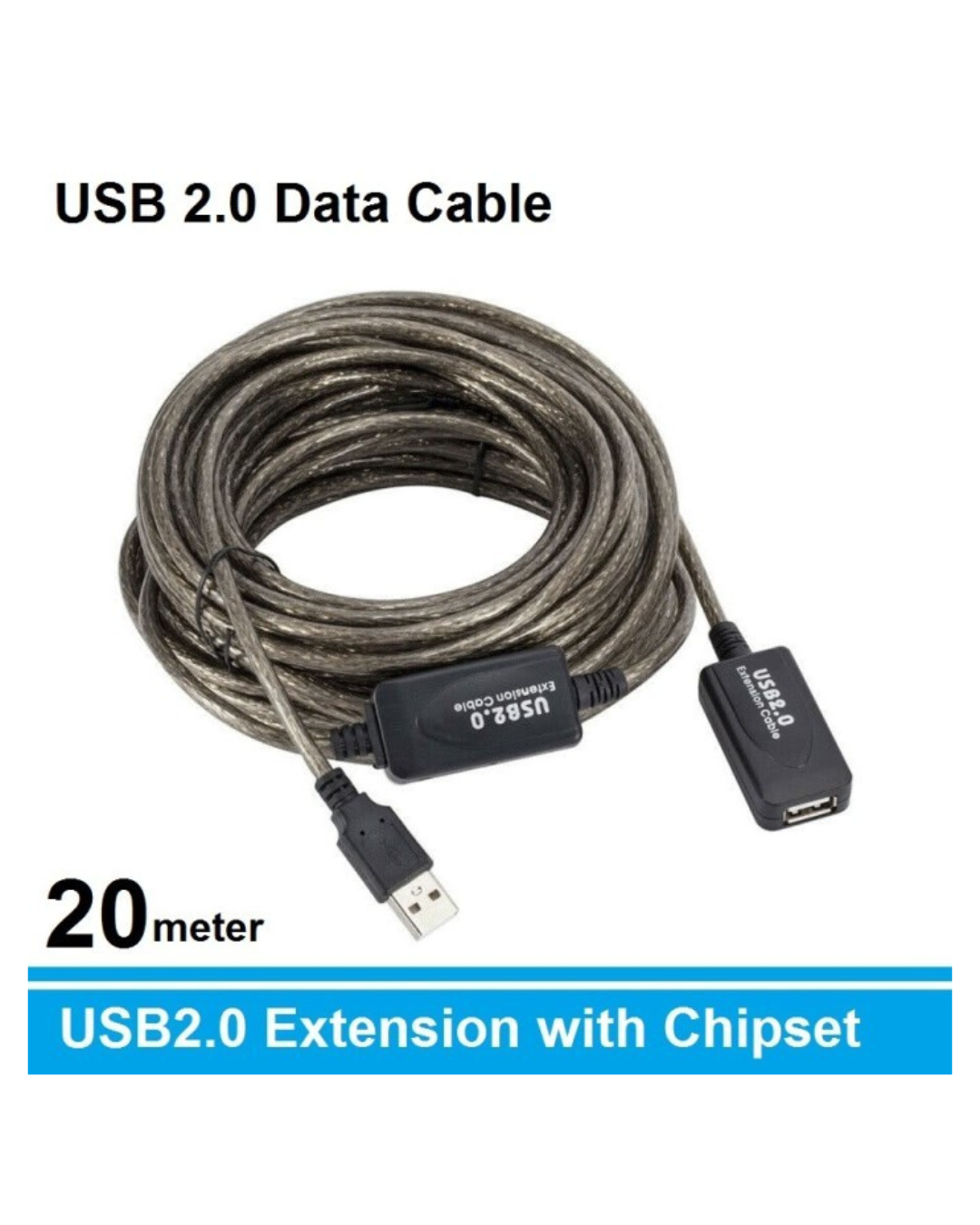 Kabel Extensi USB 20M+Chipset