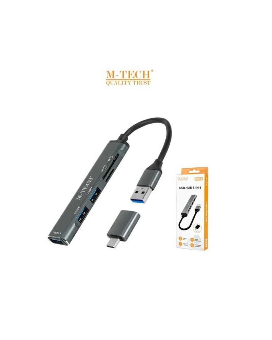 USB Hub 3.0+SD TF+Tipe C CR5